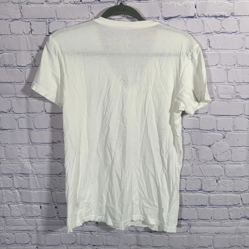 Polo Ralph Lauren Mens V-Neck Short Sleeve Shirt White Size S Minimalist Preppy - Picture 5 of 5
